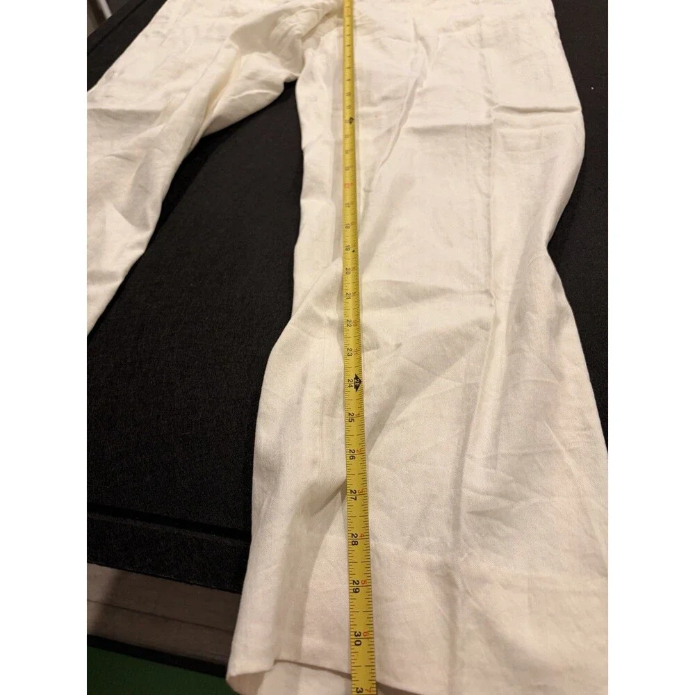 RARE VTG Polo Ralph Lauren White Linen Blend Pants Men's 38x30 golf work summer